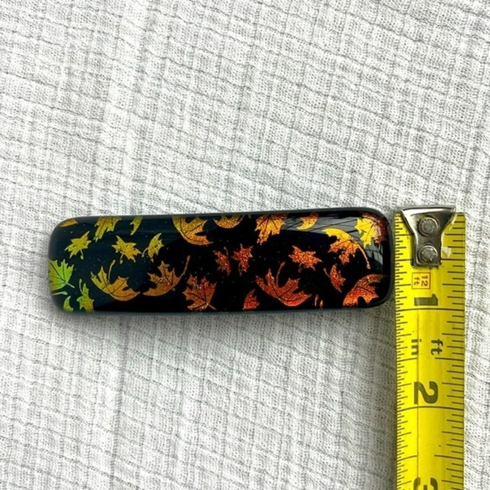 - Large‎ dichroic glass barrette. Dichroic hair clip. Glass barrette.Barret…